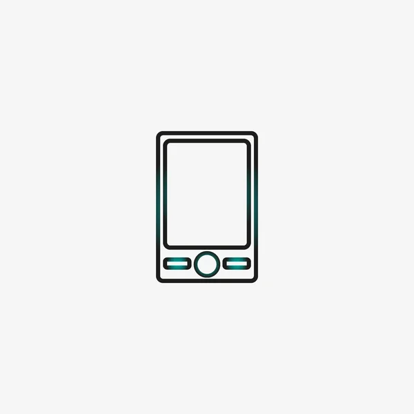 Smartphone Flat Icon Vector Illustration — Stock Vector