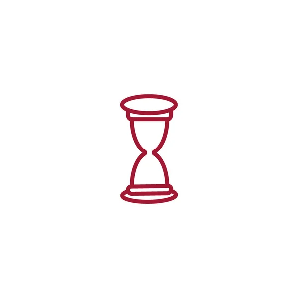 Icono Web Reloj Arena Ilustración Vectorial Minimalista — Archivo Imágenes Vectoriales