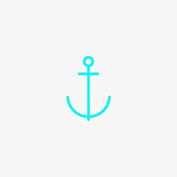 Anchor Flat Icon Vector Illustration — Stock Vector