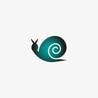 Şirin renkli salyangoz logo şablonu