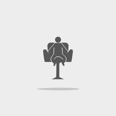 Çocuk koltuğu düz stil ikonu, vektör çizim üzerinde 