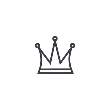 taç düz simgesi, vektör, illüstrasyon