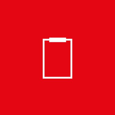 minimallistic vektör simgesi olarak Pano kağıt levha ile