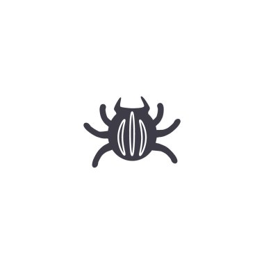 Böcek düz simgesini, vektör, illüstrasyon