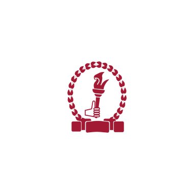 Olimpiyat meşalesinin logo, vektör, illüstrasyon, spor kavramı  