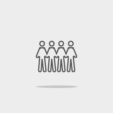 İşadamları düz simgesi, vektör çizim