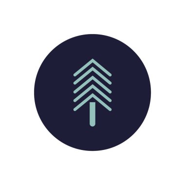 Noel köknar ağacı düz kutsal kişilerin resmi, vektör, illüstrasyon 