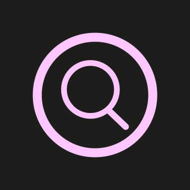 düz büyüteç simgesini, vektör, illüstrasyon 