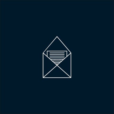 mektup zarfının minimalist vektör simgesi