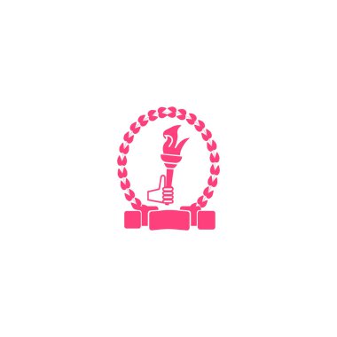 Olimpiyat meşalesinin logo, vektör, illüstrasyon, spor kavramı  