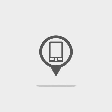 akıllı telefon düz simgesi, vektör illüstrasyonu 