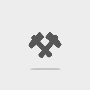 Balyozlar, vektör çizim minimalist simgesi