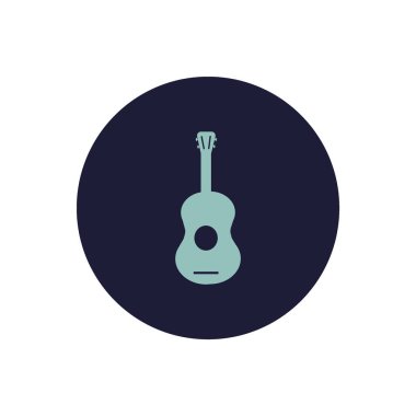 Gitar web simgesi, vektör çizim 