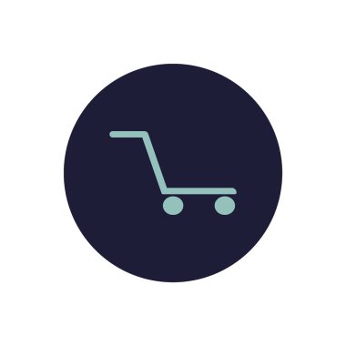 alışveriş sepeti, vektör çizim minimalist simgesi