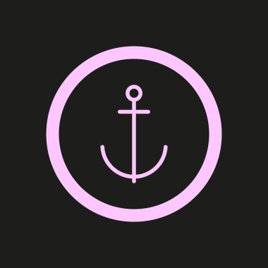 Çapa düzlüğü simgesi, vektör illüstrasyonu