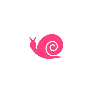 Şirin renkli salyangoz logo şablonu