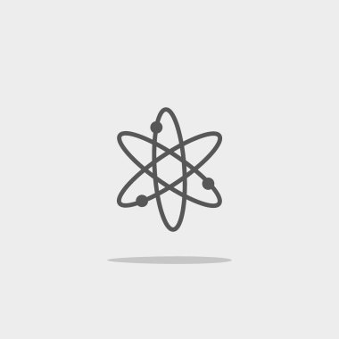 Moleküler bileşik düz simgesi, vektör, illüstrasyon