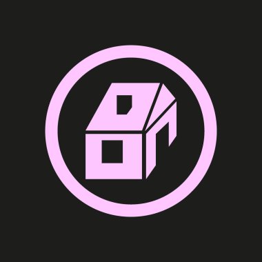 ev düz simgesi, vektör illüstrasyonu