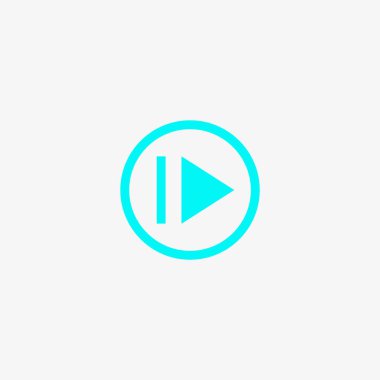 İleri medya adım düğmesinin, vektör, illüstrasyon