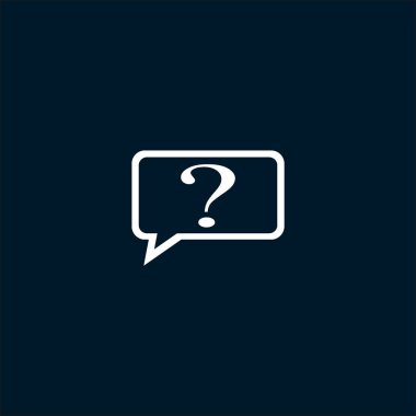 Soru işareti eğrisi simgesi logo şablonu