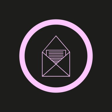 mektup zarfının minimalist vektör simgesi