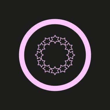 Noel çelenk düz stil ikonu, vektör çizim  