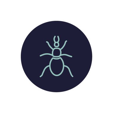 Böcek düz simgesini, vektör, illüstrasyon