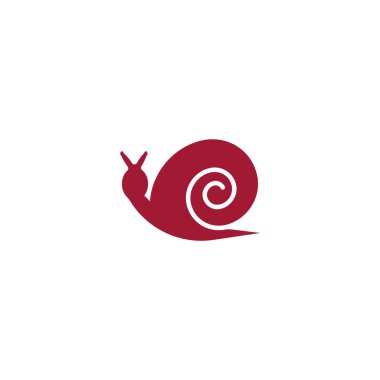 Şirin renkli salyangoz logo şablonu