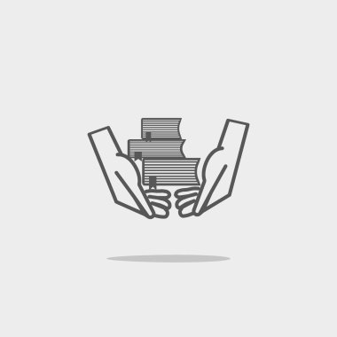 Kitap vektör çizim renkli yığını