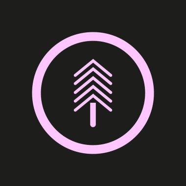 Köknar ağacı düz kutsal kişilerin resmi, vektör çizim