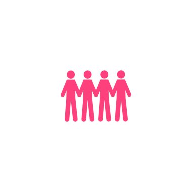 İşadamları düz simgesi, vektör çizim