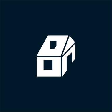 ev düz simgesi, vektör illüstrasyonu