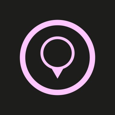 pembe minimalist konumu ok simgesi daire 