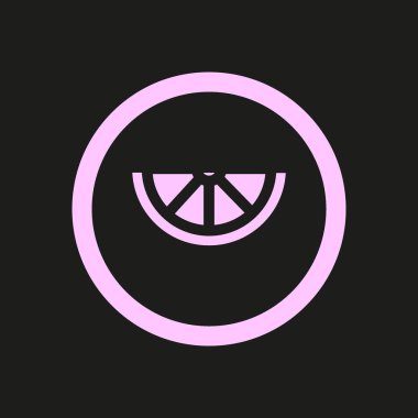 minimalist vektör simge dilimlenmiş limon