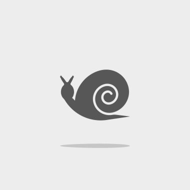 Şirin renkli salyangoz logo şablonu