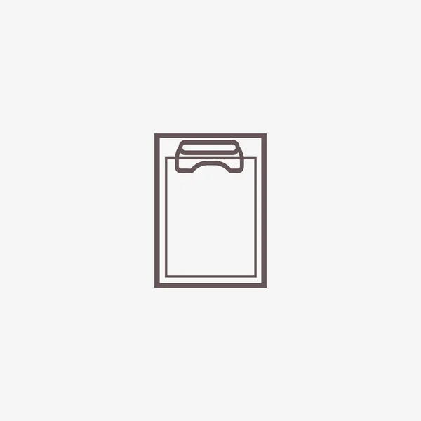 Минималистичный Векторный Значок Буфера Обмена Бумажным Листом — стоковый вектор