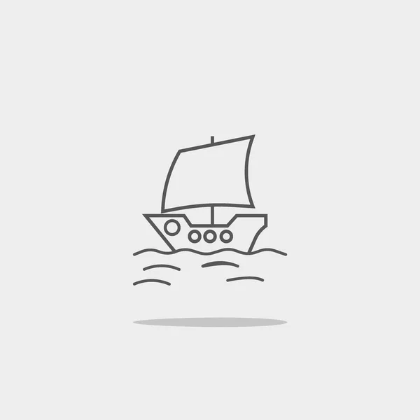 Bateau Avec Signe Dollar Comme Voile Illustration Vectorielle — Image vectorielle