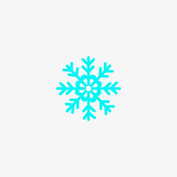 Hópehely Vektor Ikon Minimalista Illusztrációja — Stock Vector