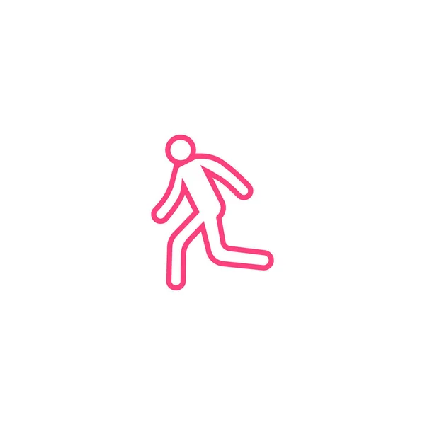 Silueta Hombre Corriendo Icono Simple — Vector de stock