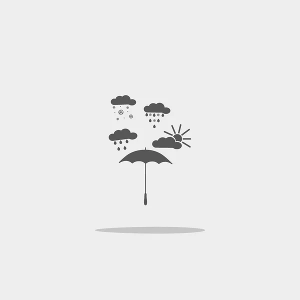 Vector Illustratie Pictogram Van Paraplu Neerslag — Stockvector