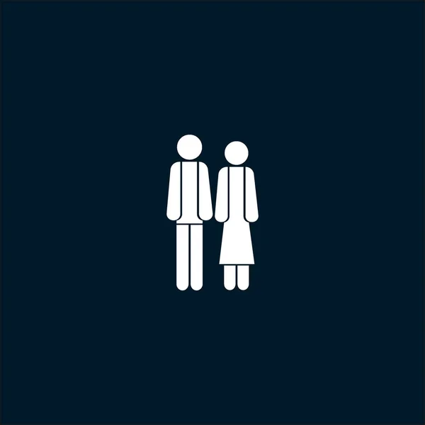 Man Vrouw Samen Permanent Vector Pictogram — Stockvector