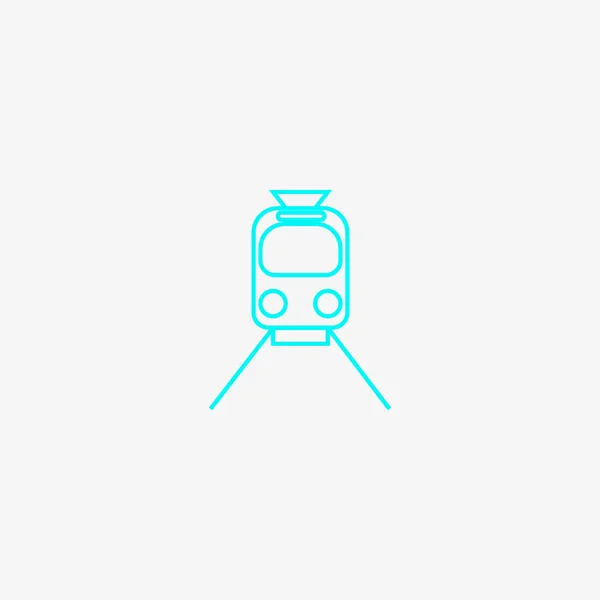 Icono Locomotora Vía Férrea Ilustración Vector Tren — Archivo Imágenes Vectoriales