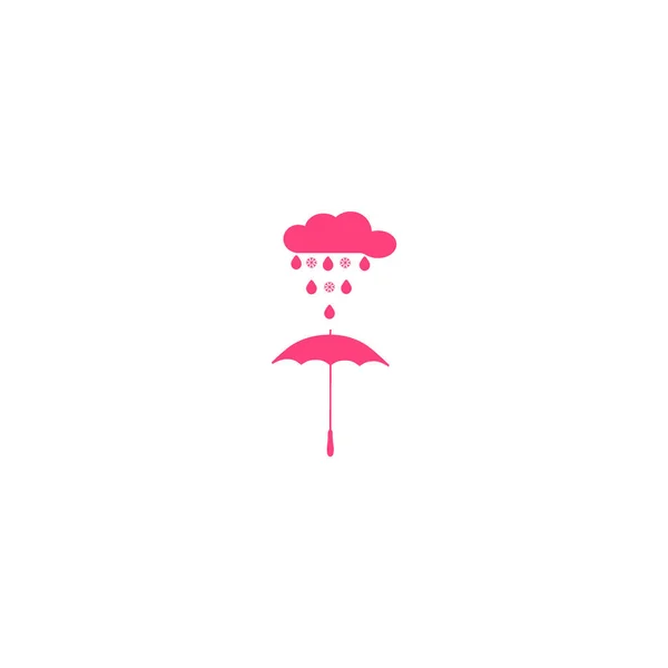 Ícone Ilustração Vetorial Guarda Chuva Precipitação — Vetor de Stock