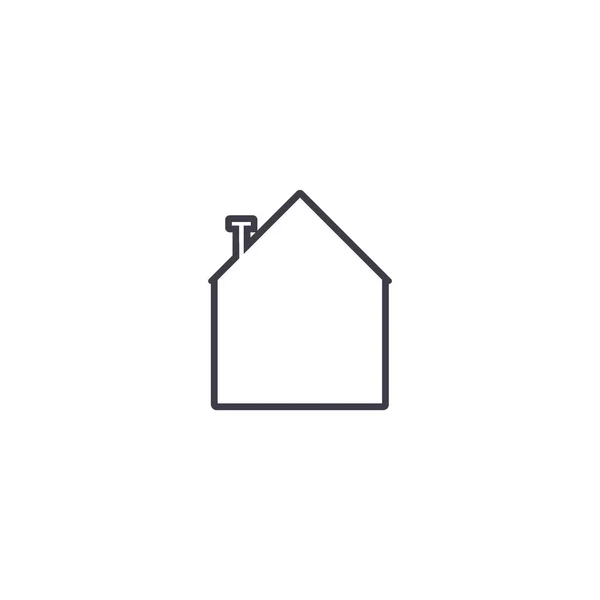 Minimalistisk Ikon Hus Vektorillustration — Stock vektor