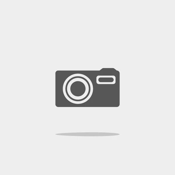 Icono Vectorial Minimalista Cámara Fotográfica — Vector de stock