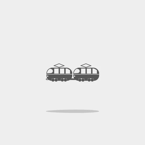 Straßenbahn Flaches Symbol Vektorillustration — Stockvektor