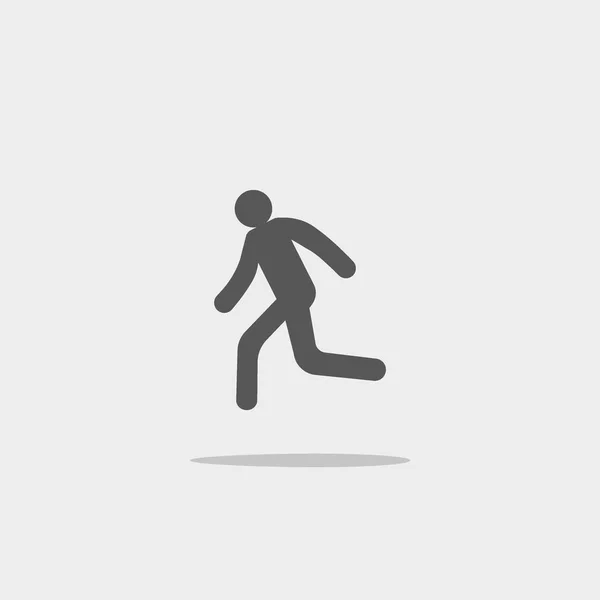 Silueta Hombre Corriendo Icono Simple — Vector de stock