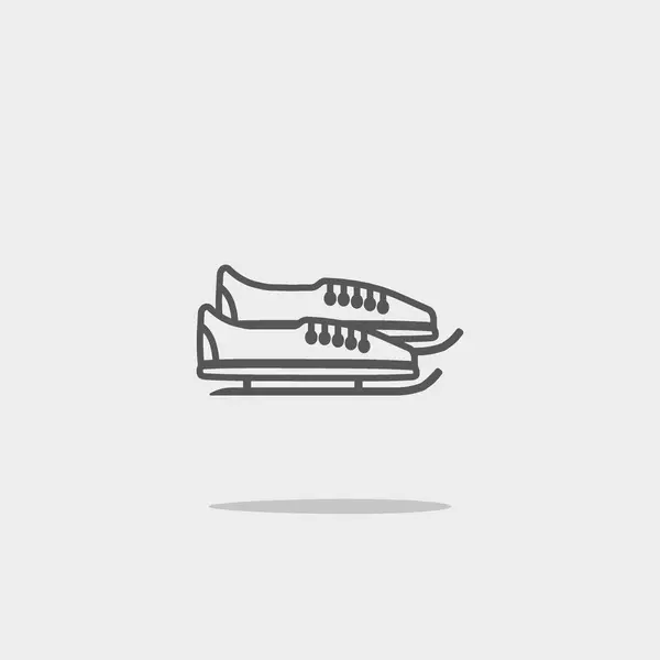 Ice Skates Flat Icon Vector Illustration — Stock Vector