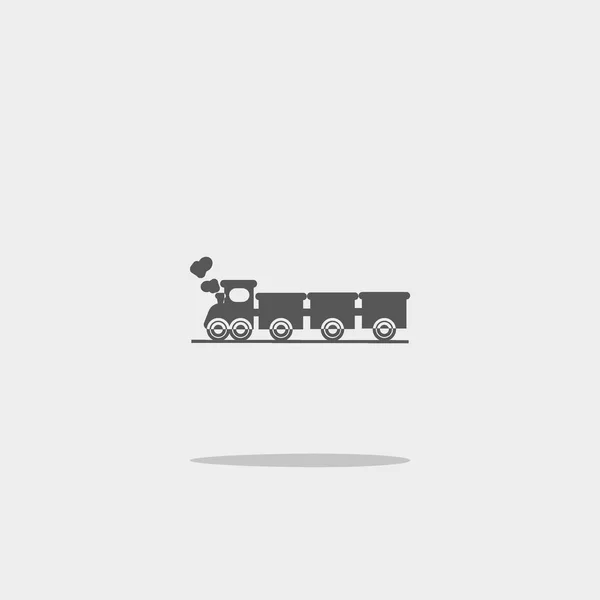 Ikona Lokomotywy Torze Kolej Żelazna Pociąg Wektor Ilustracja — Wektor stockowy
