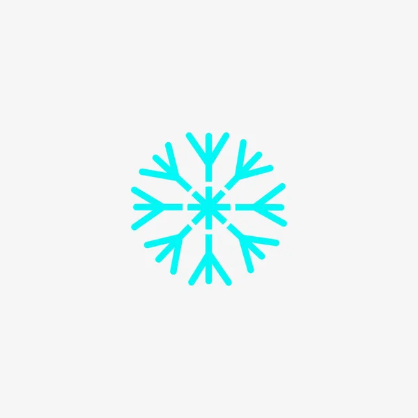 Illustration Minimaliste Flocon Neige Icône Vectorielle — Image vectorielle